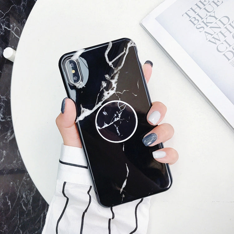 Marble Folding Bracket Anti-drop TPU for iPhone XS MAX Mobile Phone Protection Back Cover, For iPhone XS Max