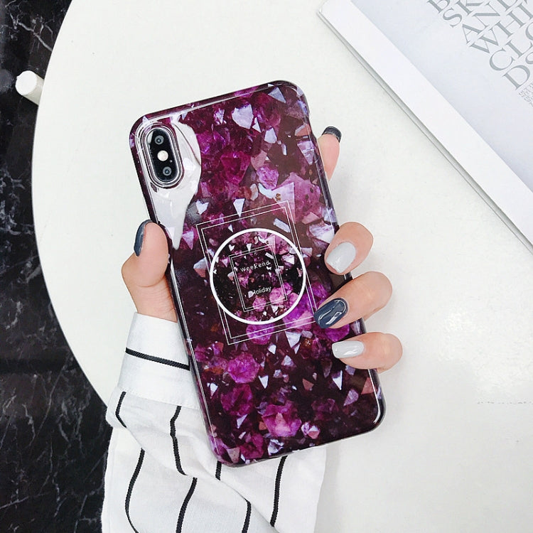 Marble Folding Bracket Anti-drop TPU for iPhone XS MAX Mobile Phone Protection Back Cover, For iPhone XS Max