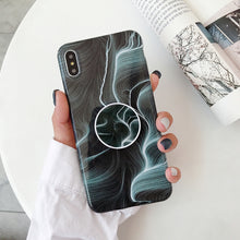 Load image into Gallery viewer, Marble Folding Bracket Anti-drop TPU for iPhone XS MAX Mobile Phone Protection Back Cover, For iPhone XS Max