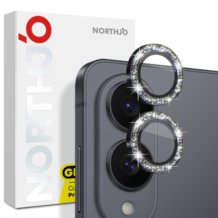 NORTHJO 1 Set Camera Lens Protector Glitter Metal Ring Film