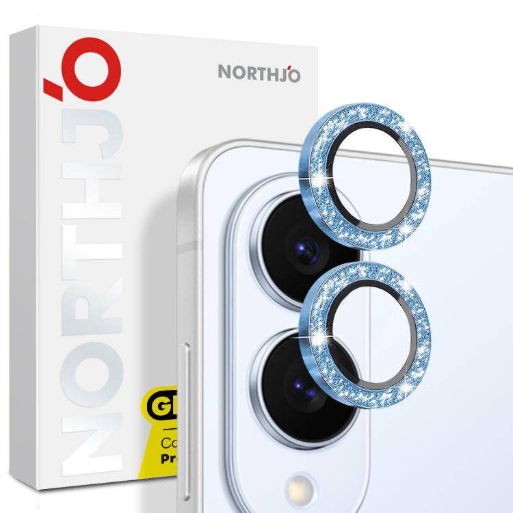 NORTHJO 1 Set Camera Lens Protector Glitter Metal Ring Film, For Galaxy Z Flip7 5G, For Samsung Galaxy S25 Edge 5G, For Samsung Galaxy A26 5G, For Samsung Galaxy S25 5G, For Samsung Galaxy S25+ 5G, For Samsung Galaxy S25 Ultra 5G