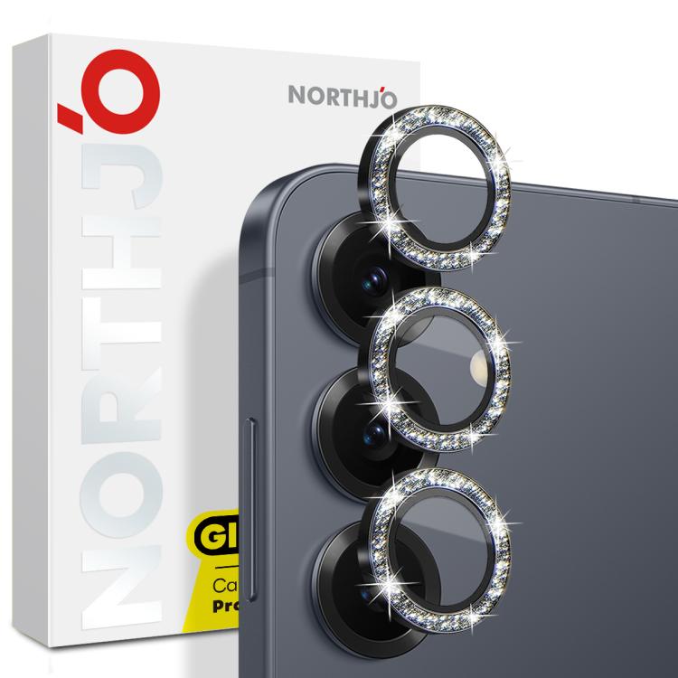 NORTHJO 1 Set Camera Lens Protector Glitter Metal Ring Film