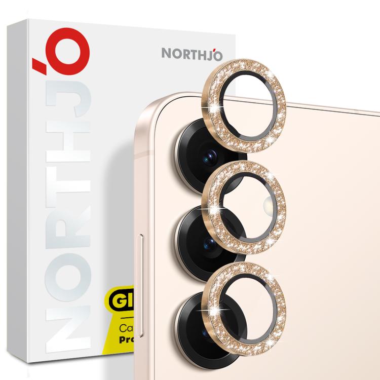 NORTHJO 1 Set Camera Lens Protector Glitter Metal Ring Film