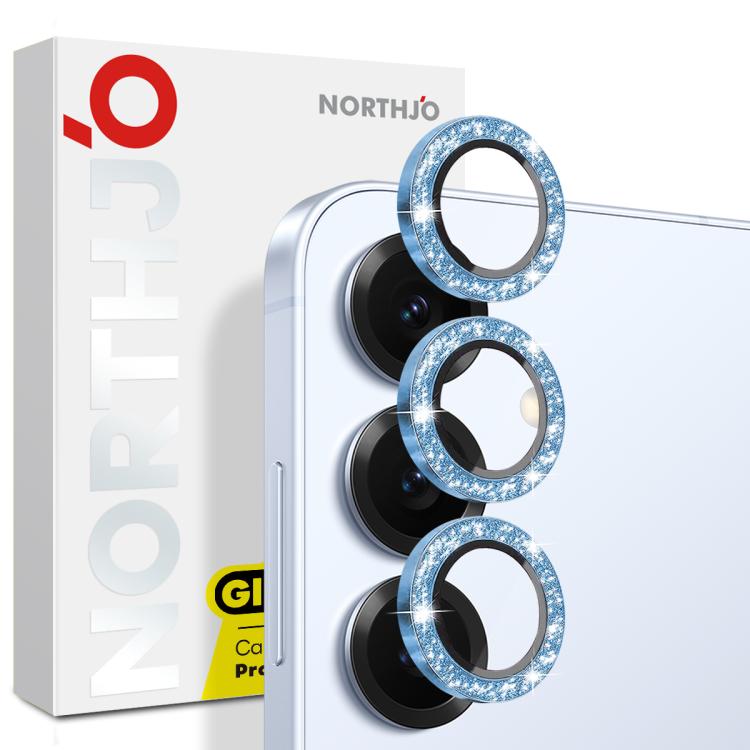 NORTHJO 1 Set Camera Lens Protector Glitter Metal Ring Film, For Galaxy Z Flip7 5G, For Samsung Galaxy S25 Edge 5G, For Samsung Galaxy A26 5G, For Samsung Galaxy S25 5G, For Samsung Galaxy S25+ 5G, For Samsung Galaxy S25 Ultra 5G