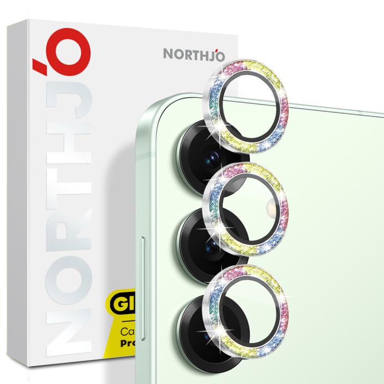 NORTHJO 1 Set Camera Lens Protector Glitter Metal Ring Film