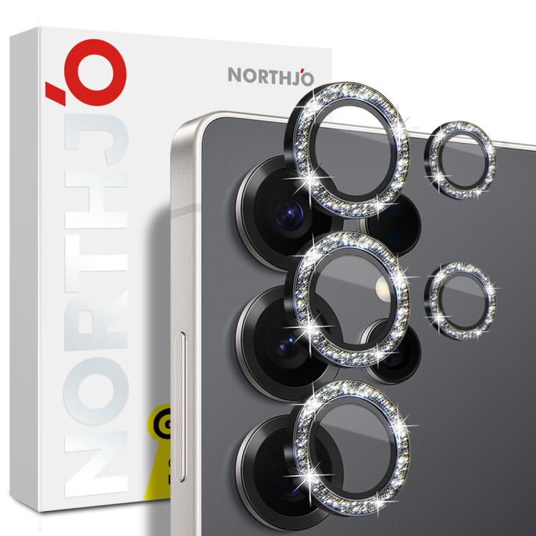 NORTHJO 1 Set Camera Lens Protector Glitter Metal Ring Film, For Samsung Galaxy S25 Ultra 5G, For Samsung Galaxy A36 5G / A56 5G