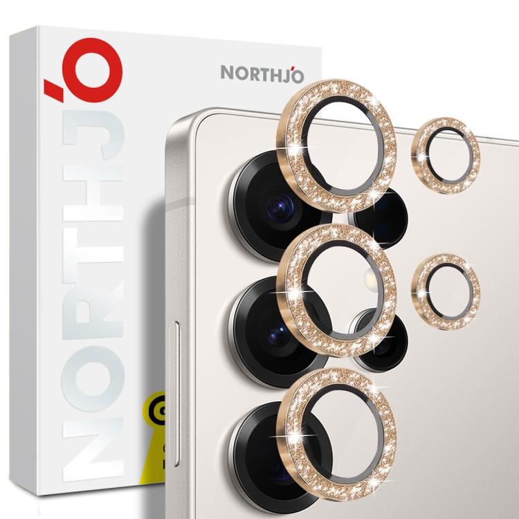 NORTHJO 1 Set Camera Lens Protector Glitter Metal Ring Film, For Samsung Galaxy S25 Ultra 5G, For Samsung Galaxy A36 5G / A56 5G