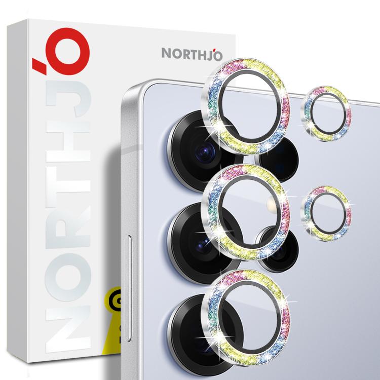 NORTHJO 1 Set Camera Lens Protector Glitter Metal Ring Film, For Samsung Galaxy S25 Ultra 5G, For Samsung Galaxy A36 5G / A56 5G