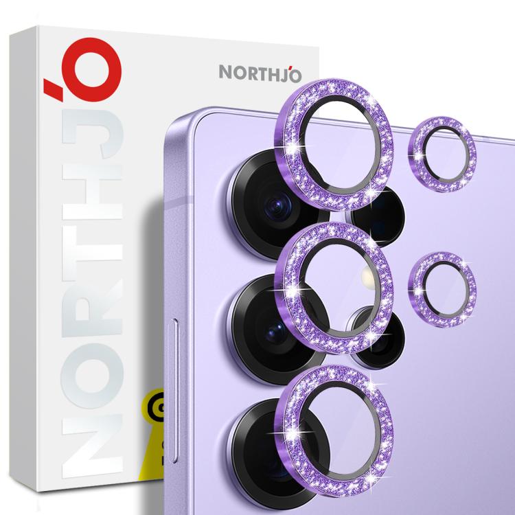 NORTHJO 1 Set Camera Lens Protector Glitter Metal Ring Film, For Samsung Galaxy S25 Ultra 5G, For Samsung Galaxy A36 5G / A56 5G