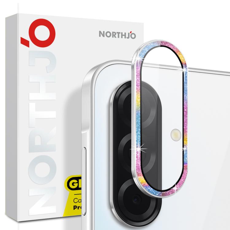 NORTHJO 1 Set Camera Lens Protector Glitter Metal Ring Film