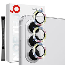 Load image into Gallery viewer, NORTHJO 1 Set Camera Lens Protector Glitter Metal Ring Film, For Samsung Galaxy S26+ 5G, For Samsung Galaxy S26 Ultra 5G, For Samsung Galaxy S26 5G, For Samsung Galaxy S25 Edge 5G, For Samsung Galaxy A26 5G, For Samsung Galaxy S25 5G