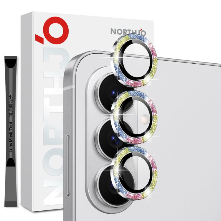 NORTHJO 1 Set Camera Lens Protector Glitter Metal Ring Film, For Samsung Galaxy S26+ 5G, For Samsung Galaxy S26 Ultra 5G, For Samsung Galaxy S26 5G, For Samsung Galaxy S25 Edge 5G, For Samsung Galaxy A26 5G, For Samsung Galaxy S25 5G