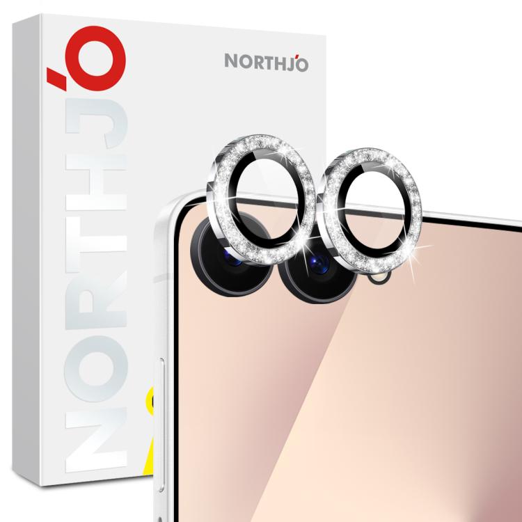 NORTHJO 1 Set Camera Lens Protector Glitter Metal Ring Film, For Galaxy Z Flip7 5G, For Samsung Galaxy S25 Edge 5G, For Samsung Galaxy A26 5G, For Samsung Galaxy S25 5G, For Samsung Galaxy S25+ 5G, For Samsung Galaxy S25 Ultra 5G