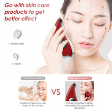 Load image into Gallery viewer, K-SKIN KD817 Facial Scratch Pad Dredge Meridian Soothing Fatigue Scraping Plate Electric Massager Soothing Stress USB Charging, Red, White