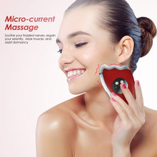 Load image into Gallery viewer, K-SKIN KD817 Facial Scratch Pad Dredge Meridian Soothing Fatigue Scraping Plate Electric Massager Soothing Stress USB Charging, Red, White