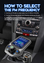 Load image into Gallery viewer, T43 Car Bluetooth Mp3 Multi-function Large Color Screen QC3.0 Bluetooth Car Charge Lossless Car Bluetooth Player, T43