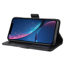 Load image into Gallery viewer, Wallet Stand Leather Cell Phone Case for iPhone XR，with Wallet &amp; Holder &amp; Card Slots, For iPhone XR