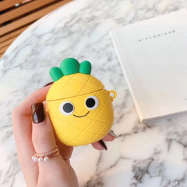 For Apple AirPods 1/2 Generation Universal Couple Avocado And Pineapple Bluetooth Headphone Protective Case, Avocado