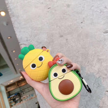Load image into Gallery viewer, For Apple AirPods 1/2 Generation Universal Couple Avocado And Pineapple Bluetooth Headphone Protective Case, Avocado