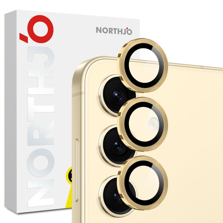 NORTHJO Camera Lens Protector CD Metal Ring Tempered Glass Film, For Galaxy S25 FE 5G, For Galaxy Z Fold7 5G, For Galaxy Z Flip7 5G