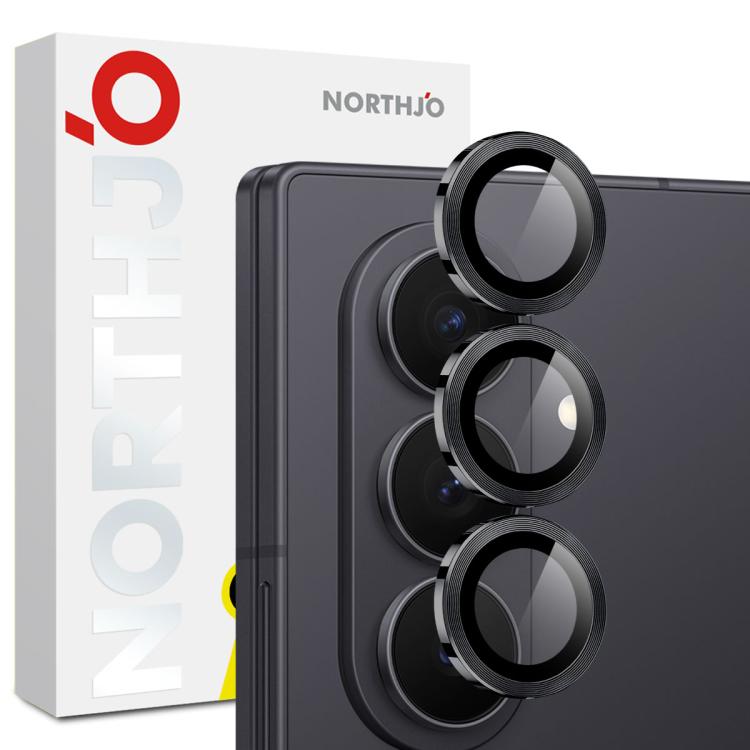 NORTHJO Camera Lens Protector CD Metal Ring Tempered Glass Film, For Galaxy Z Fold8 5G, For Galaxy S26 FE 5G, For Galaxy Z Fold8 Ultra 5G, For Galaxy Z Flip8 5G, For Galaxy S25 FE 5G, For Galaxy Z Fold7 5G