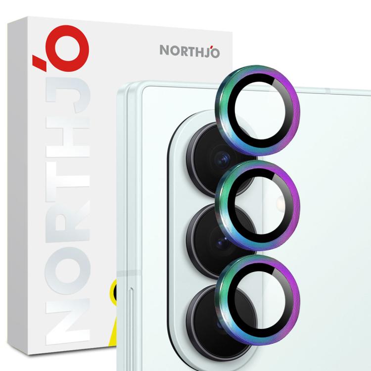 NORTHJO Camera Lens Protector CD Metal Ring Tempered Glass Film, For Galaxy Z Fold8 5G, For Galaxy S26 FE 5G, For Galaxy Z Fold8 Ultra 5G, For Galaxy Z Flip8 5G, For Galaxy S25 FE 5G, For Galaxy Z Fold7 5G