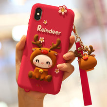 Load image into Gallery viewer, Lovely Reindeer Full Package Anti Falling Silicone Sleeve for iPhone X, For iPhone X