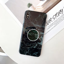 Load image into Gallery viewer, Glossy Marble Folding Bracket Anti-drop TPU Case for iPhone X / XS, Z30, Z6, Z7, Z23, Z16, Z4, Z31, Z29, Z1, Z26, Z9, Z3, Z2, Z27, Z32, Z11, Z12, Z10, Z28, Z20, Z25, Z15, Z22, Z14, Z8, Z19, Z17, Z18, Z5, Z24, Z21, Z13