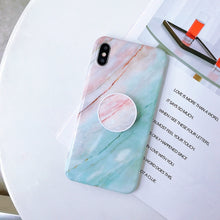 Load image into Gallery viewer, Glossy Marble Folding Bracket Anti-drop TPU Case for iPhone X / XS, Z30, Z6, Z7, Z23, Z16, Z4, Z31, Z29, Z1, Z26, Z9, Z3, Z2, Z27, Z32, Z11, Z12, Z10, Z28, Z20, Z25, Z15, Z22, Z14, Z8, Z19, Z17, Z18, Z5, Z24, Z21, Z13