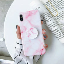 Load image into Gallery viewer, Glossy Marble Folding Bracket Anti-drop TPU Case for iPhone X / XS, Z30, Z6, Z7, Z23, Z16, Z4, Z31, Z29, Z1, Z26, Z9, Z3, Z2, Z27, Z32, Z11, Z12, Z10, Z28, Z20, Z25, Z15, Z22, Z14, Z8, Z19, Z17, Z18, Z5, Z24, Z21, Z13