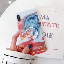 Load image into Gallery viewer, Glossy Marble Folding Bracket Anti-drop TPU Case for iPhone X / XS, Z30, Z6, Z7, Z23, Z16, Z4, Z31, Z29, Z1, Z26, Z9, Z3, Z2, Z27, Z32, Z11, Z12, Z10, Z28, Z20, Z25, Z15, Z22, Z14, Z8, Z19, Z17, Z18, Z5, Z24, Z21, Z13