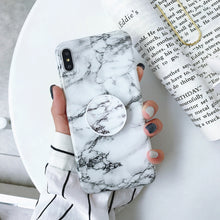Load image into Gallery viewer, Glossy Marble Folding Bracket Anti-drop TPU Case for iPhone XR, Z30, Z6, Z7, Z23, Z16, Z4, Z31, Z29, Z1, Z26, Z9, Z3, Z2, Z27, Z32, Z11, Z12, Z10, Z28, Z20, Z25, Z15, Z22, Z14, Z8, Z19, Z17, Z18, Z5, Z24, Z21, Z13
