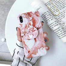 Load image into Gallery viewer, Glossy Marble Folding Bracket Anti-drop TPU Case for iPhone XR, Z30, Z6, Z7, Z23, Z16, Z4, Z31, Z29, Z1, Z26, Z9, Z3, Z2, Z27, Z32, Z11, Z12, Z10, Z28, Z20, Z25, Z15, Z22, Z14, Z8, Z19, Z17, Z18, Z5, Z24, Z21, Z13