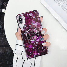 Load image into Gallery viewer, Glossy Marble Folding Bracket Anti-drop TPU Case for iPhone XR, Z30, Z6, Z7, Z23, Z16, Z4, Z31, Z29, Z1, Z26, Z9, Z3, Z2, Z27, Z32, Z11, Z12, Z10, Z28, Z20, Z25, Z15, Z22, Z14, Z8, Z19, Z17, Z18, Z5, Z24, Z21, Z13