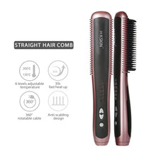 Load image into Gallery viewer, K-SKIN KD388A Electric Ceramic Hair Straightener Combs PTC Heating Hair Care Styling Comb Auto Massager Straightening Lrons