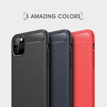 Load image into Gallery viewer, Brushed Texture Carbon Fiber TPU Case for  iPhone XI Max 2019, For iPhone 11 Pro Max