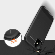Load image into Gallery viewer, Brushed Texture Carbon Fiber TPU Case for iPhone XIR 2019, For iPhone 11