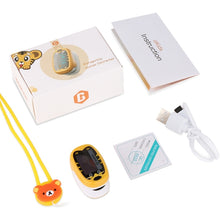 Load image into Gallery viewer, Pediatric Finger Pulse Oximeter Neonatal Blood Oxygen Children Kids Rechargeable USB Saturation Infant Oximetro Pediatrico, yellow, Orange