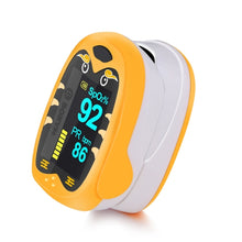 Load image into Gallery viewer, Pediatric Finger Pulse Oximeter Neonatal Blood Oxygen Children Kids Rechargeable USB Saturation Infant Oximetro Pediatrico, yellow, Orange