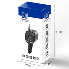Load image into Gallery viewer, GE10 PD 65W Fast Charging Adapter Voltage Display Car Charger with Retractable Cable, GE10