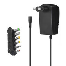 Load image into Gallery viewer, Voltage Adjustable universal power adapter 110 220V to 12V 3V 4.5V 6V 7.5V 9V AC DC adapter 3A Max 12 Volt power supply adaptor, US, EU