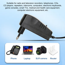 Load image into Gallery viewer, Voltage Adjustable universal power adapter 110 220V to 12V 3V 4.5V 6V 7.5V 9V AC DC adapter 3A Max 12 Volt power supply adaptor, US, EU