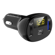 Load image into Gallery viewer, C02 Car Power Adapter in-car Phone Charger Type-C Fast Charger QC3.0 Dual USB Ports DC5V 2.4A 12V 24V Cigarette Lighter Power Supply, C02