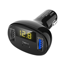 Load image into Gallery viewer, C02 Car Power Adapter in-car Phone Charger Type-C Fast Charger QC3.0 Dual USB Ports DC5V 2.4A 12V 24V Cigarette Lighter Power Supply, C02