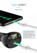 Load image into Gallery viewer, C02 Car Power Adapter in-car Phone Charger Type-C Fast Charger QC3.0 Dual USB Ports DC5V 2.4A 12V 24V Cigarette Lighter Power Supply, C02