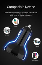 Load image into Gallery viewer, C02 Car Power Adapter in-car Phone Charger Type-C Fast Charger QC3.0 Dual USB Ports DC5V 2.4A 12V 24V Cigarette Lighter Power Supply, C02