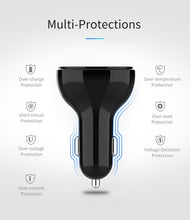 Load image into Gallery viewer, C02 Car Power Adapter in-car Phone Charger Type-C Fast Charger QC3.0 Dual USB Ports DC5V 2.4A 12V 24V Cigarette Lighter Power Supply, C02