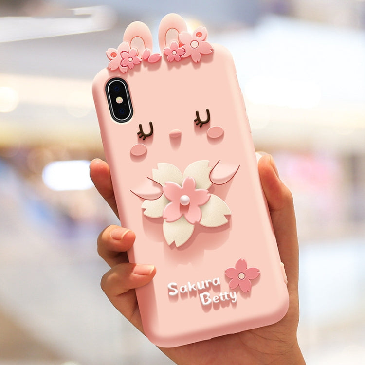 Cherry Blossoms Style Full Package Anti Falling Silicone Sleeve for iPhone X / XS