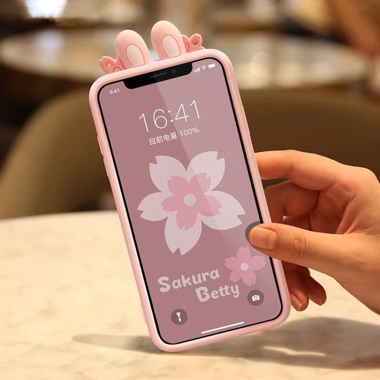 Cherry Blossoms Style Full Package Anti Falling Silicone Sleeve for iPhone X / XS