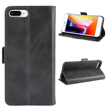 Load image into Gallery viewer, Wallet Stand Leather Cell Phone Case for iPhone 8 Plus / 7 Plus，with Wallet &amp; Holder &amp; Card Slots, For iPhone 8 Plus